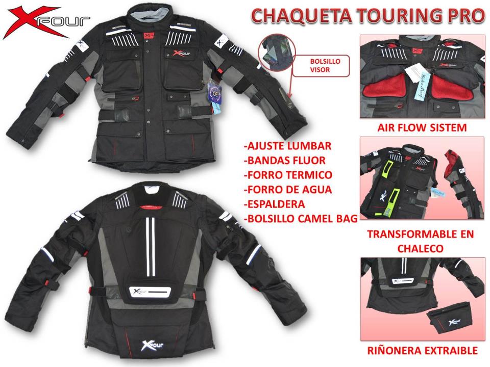 CHAQUETA CORDURA XFOUR TOURING PRO – ADULTO