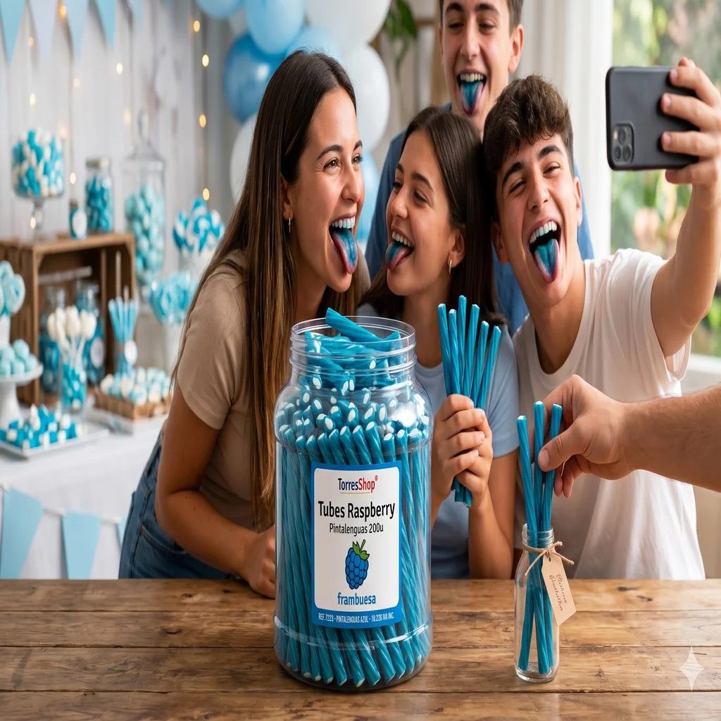 &iexcl;P&iacute;ntate la lengua de azul! Descubre el secreto de los Tubes Raspberry de TorresShop