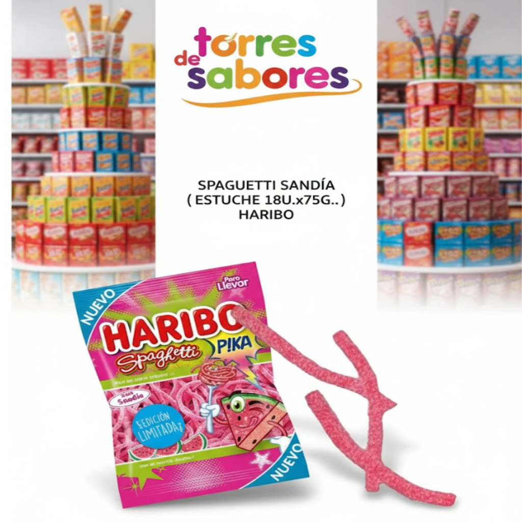 Spaghetti Sand&iacute;a Pica Haribo: El Placer &Aacute;cido en Estuche de 18 Bolsas